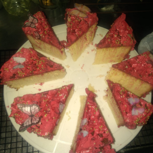 Torta en porción grande